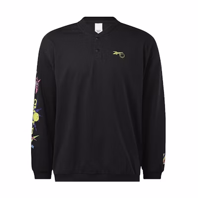 Reebok SMILEY Graphic Pullover Sweatshirt Unisex - Black HI4001