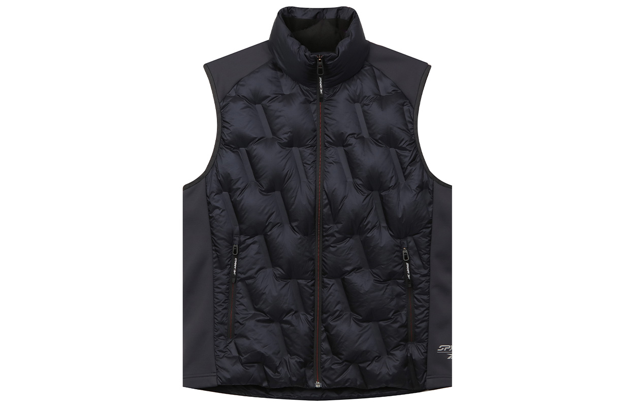 Reebok x SPYDER  Black Sleeveless Zip-Up Vest. 24FRL205MGH0