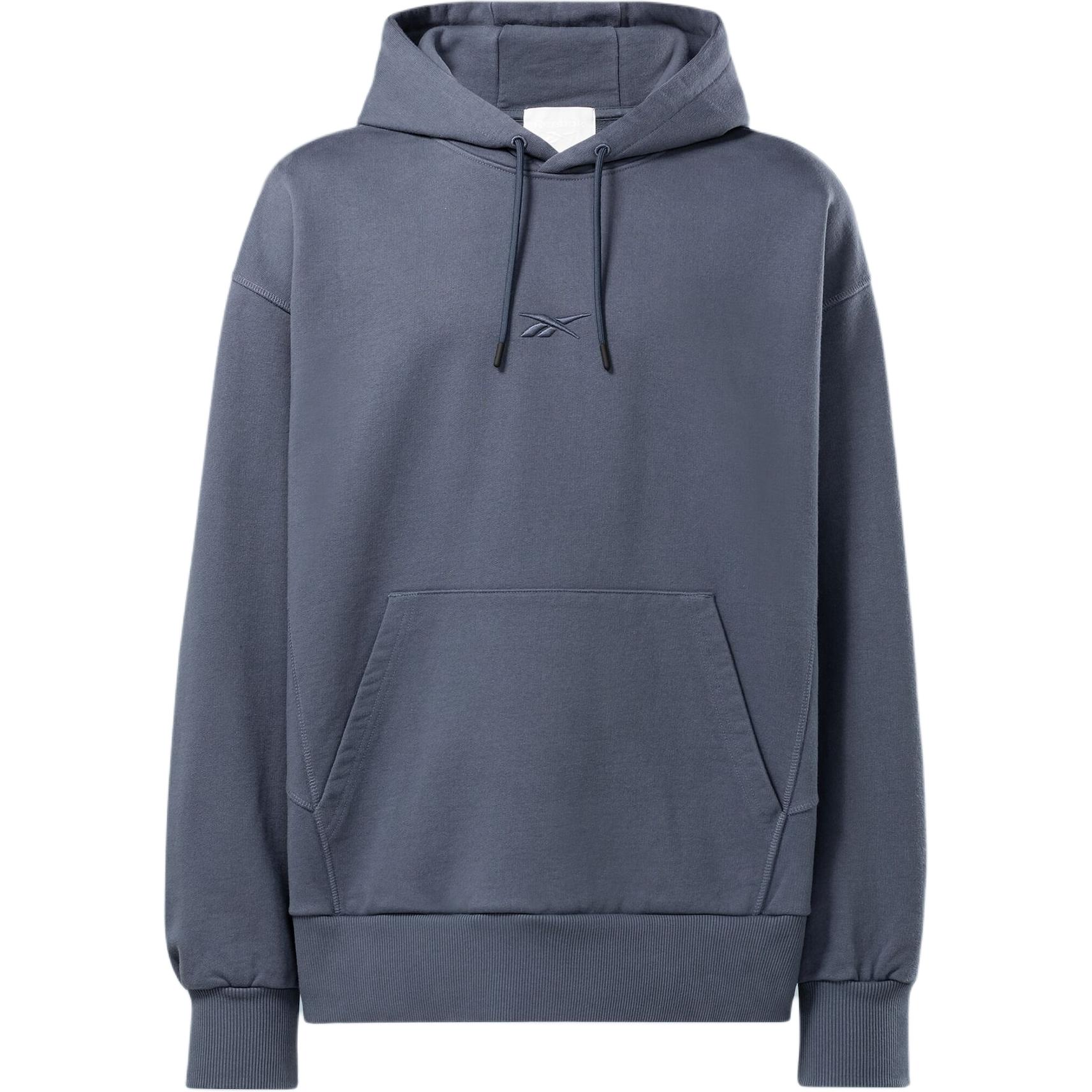 Reebok VECTOR Oversized Hoodie Unisex Stone Blue Pullover Sweatshirt 22331510