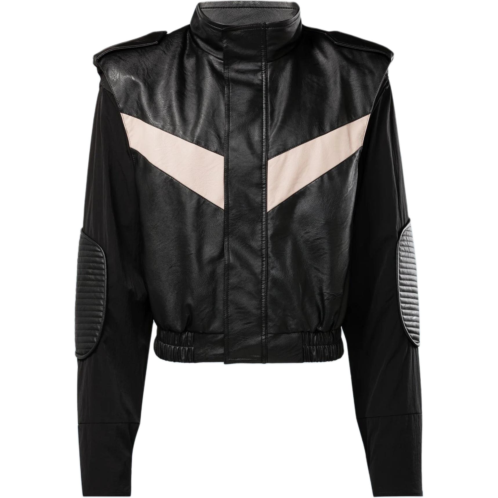 Reebok VECTOR Unisex Black Colorblock Long-Sleeve Jacket with Stand Collar RMEA007C99FAB0011061