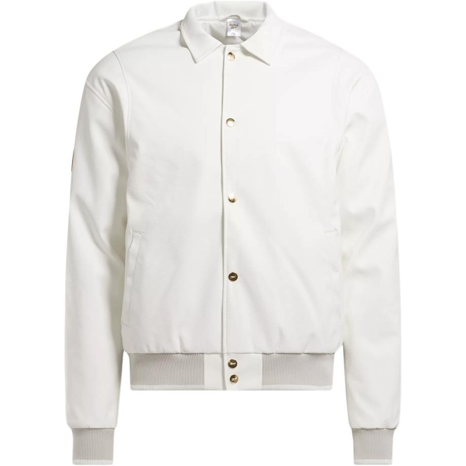 Reebok Victor Solomon SS24 White Collared Single-Breasted Jacket Unisex Long Sleeve 100202662