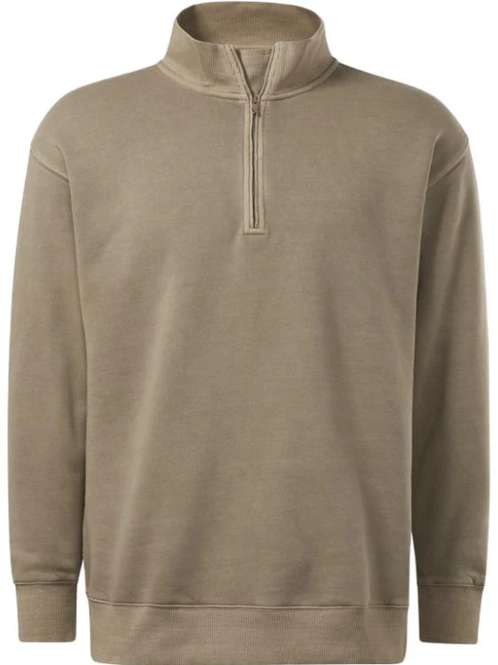reebok-zip-retro-casual-pullover-sweatshirt-unisex-khaki-color-hm-5364