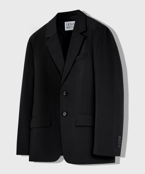 REMAIN SECOND Basic Oversized Single Blazer Jacket [Black] LMJK01