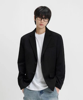 REMAIN SECOND Blazer Oversized Hitam Basic LMJK01 Order REMAIN SECOND Blazer Oversized Hitam Basic LMJK01