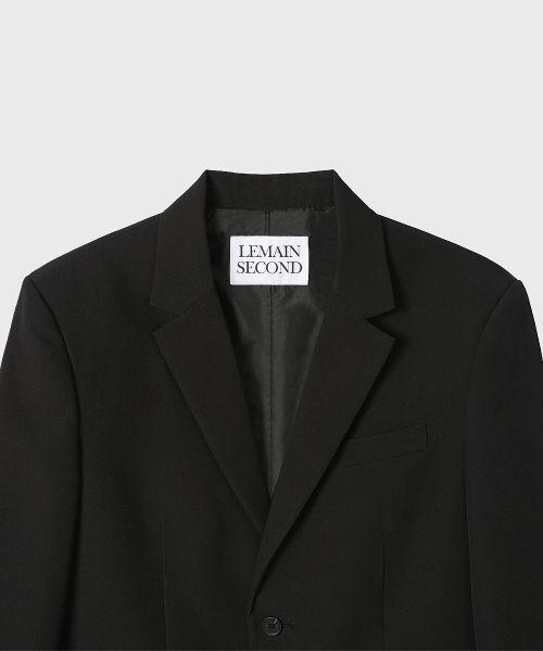Purchase REMAIN SECOND Basic Oversized Single Blazer Jacket [Black] LMJK01