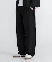 Lookbook REMAIN SECOND EZ宽松半松紧西裤【黑色】 LMPT05