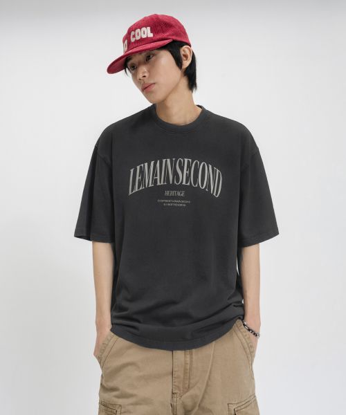 Order REMAIN SECOND Heritage Arch Logo Oversized T-Shirt [Pigment] LMTS07