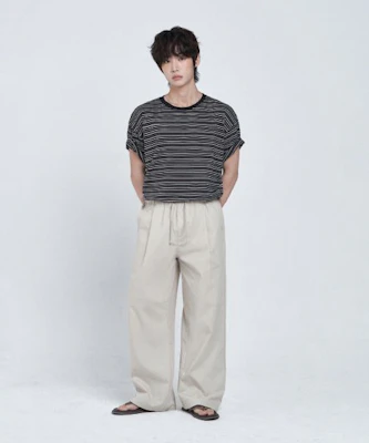REMAIN SECOND 黑色条纹宽松短袖T恤 LMTS13 Lookbook REMAIN SECOND 黑色条纹宽松短袖T恤 LMTS13