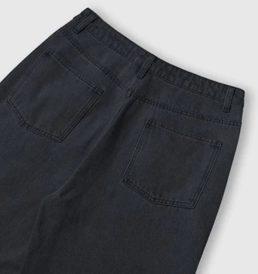 Seluar Denim Lebar Hitam Remain Second Natural Washed LBLMPT01 1