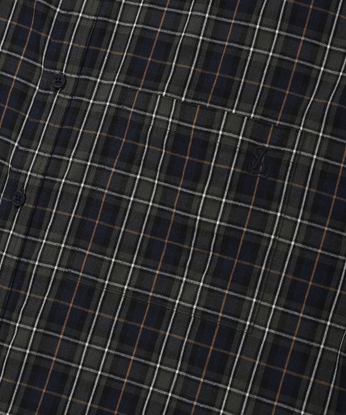 Purchase Remain Second Retro Oversized Cotton Flannel Pocket Check Shirt [Green] LMSH06