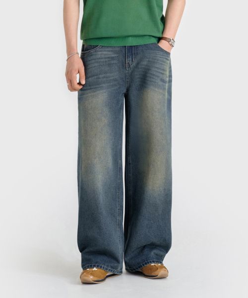 Purchase Remain Second Vintage Cat-Wash Wide Denim Pants [Sand Blue] LBLMPT02