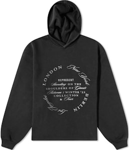 REPRESENT 黑色休闲标志印花连帽衫. MH4006-01 Buy REPRESENT 黑色休闲标志印花连帽衫. MH4006-01