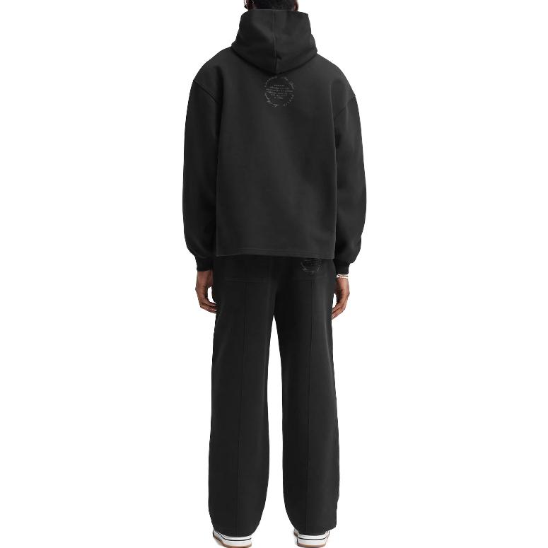 Shop REPRESENT 黑色休闲标志印花连帽衫. MH4006-01