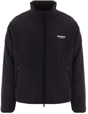 REPRESENT Black Full-Zip Jacket with Logo Print Long Sleeves MP1006-01 Order REPRESENT Black Full-Zip Jacket with Logo Print Long Sleeves MP1006-01
