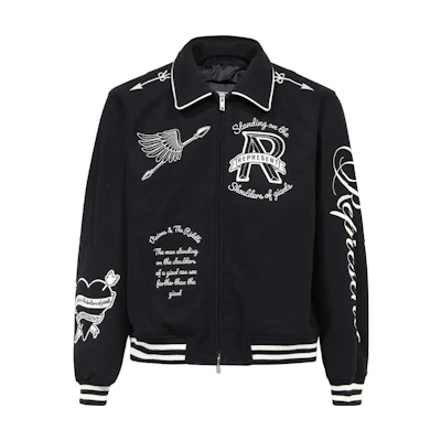 REPRESENT Black Letter Print Long Sleeve Jacket MJ1008-01