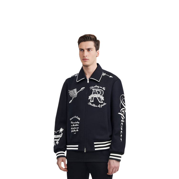 Details for REPRESENT  Black Letter Print Long Sleeve Jacket MJ1008-01
