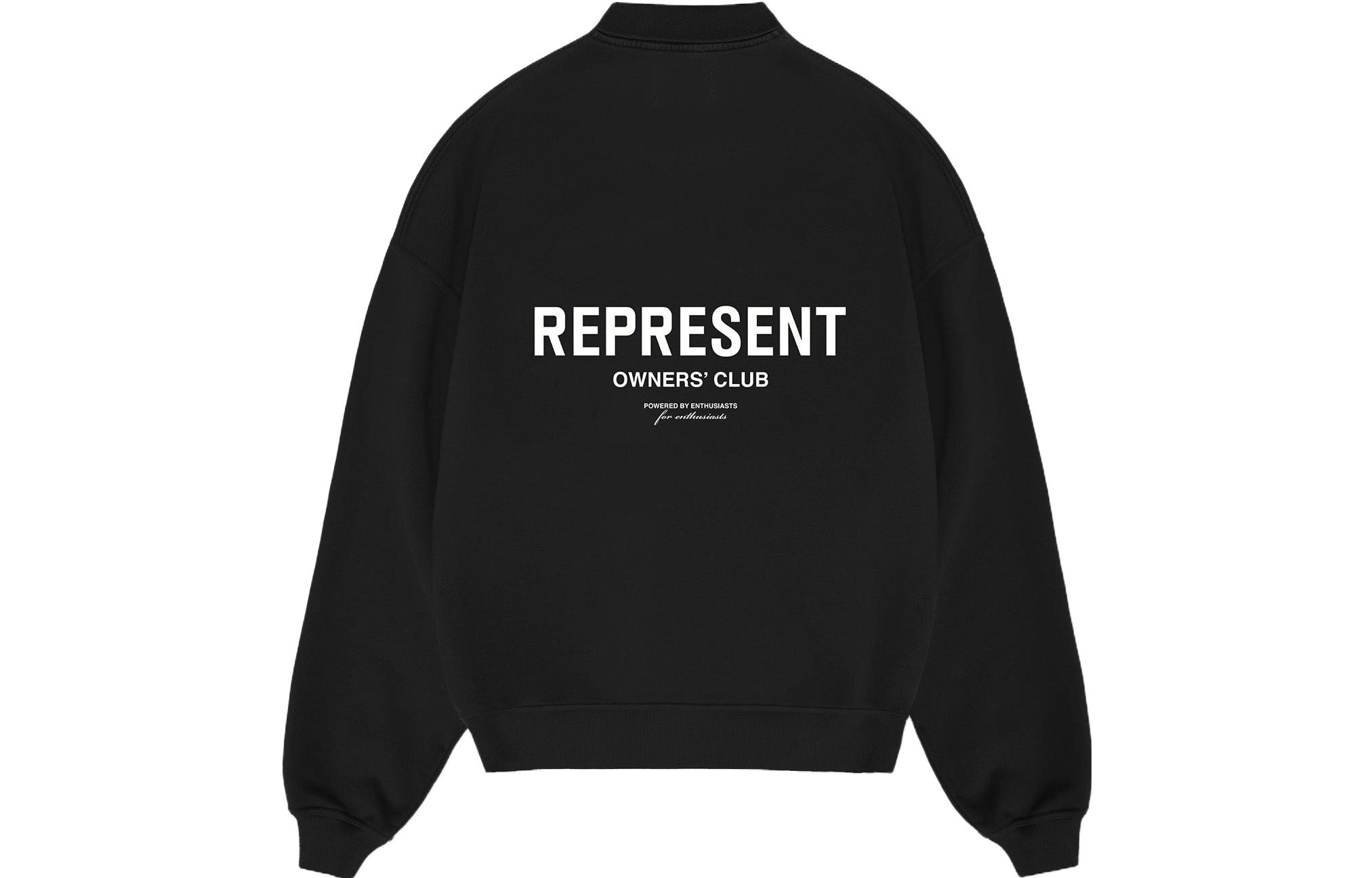 Lookbook REPRESENT Baju Sweatshirt Lengan Panjang Crewneck Hitam dengan Huruf MS402-401