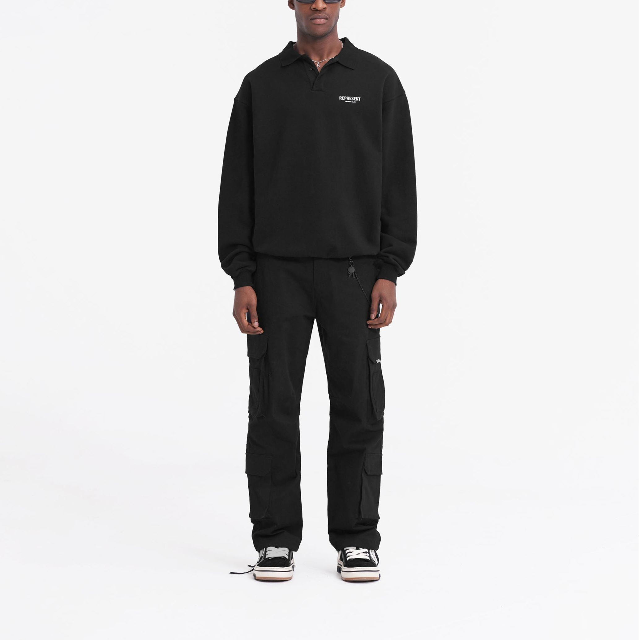 Shop REPRESENT Baju Sweatshirt Lengan Panjang Crewneck Hitam dengan Huruf MS402-401