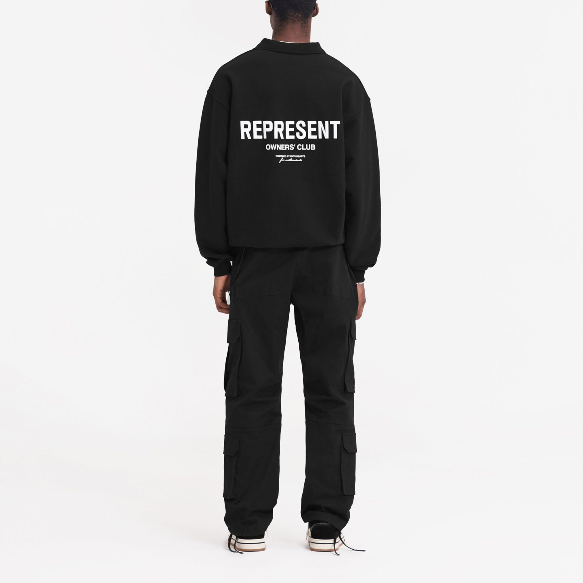 Purchase REPRESENT Baju Sweatshirt Lengan Panjang Crewneck Hitam dengan Huruf MS402-401