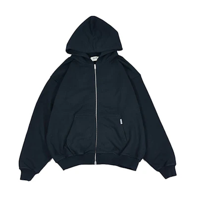 REPRESENT Black Oversized Hoodie Zip-Up Jacket - Fall Edition. M04186-01
