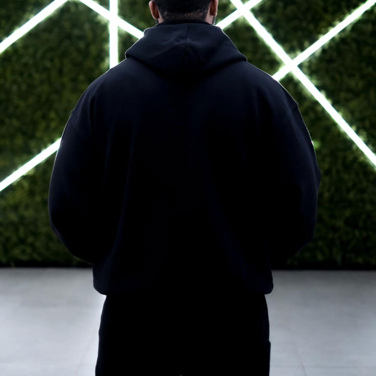 REPRESENT  Black Oversized Hoodie Zip-Up Jacket - Fall Edition. M04186-01 圖 5