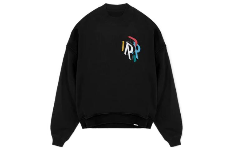 REPRESENT  Black Pullover Sweatshirt with Letter Print Back Design. M04274-01