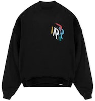 REPRESENT Black Pullover Sweatshirt with Letter Print Back Design. M04274-01 REPRESENT Black Pullover Sweatshirt with Letter Print Back Design. M04274-01