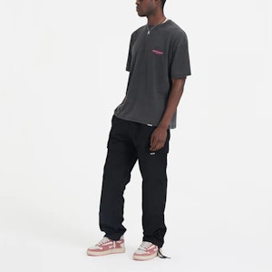 REPRESENT ブラック ストレート レッグ マルチポケット カジュアルパンツ M08234-01 Shop REPRESENT ブラック ストレート レッグ マルチポケット カジュアルパンツ M08234-01