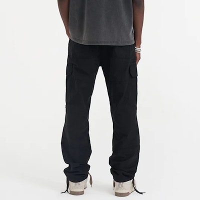 REPRESENT Black Straight-Leg Multi-Pocket Casual Pants. M08234-01 Details for REPRESENT Black Straight-Leg Multi-Pocket Casual Pants. M08234-01