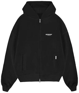 REPRESENT 黑色拉链连帽卫衣字母印花设计 MH4039-01 Buy REPRESENT 黑色拉链连帽卫衣字母印花设计 MH4039-01