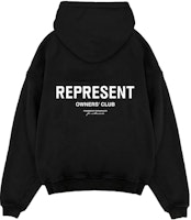 REPRESENT Hoodie Hitam Zip-Up dengan Rekaan Cetakan Huruf MH4039-01 Lookbook REPRESENT Hoodie Hitam Zip-Up dengan Rekaan Cetakan Huruf MH4039-01