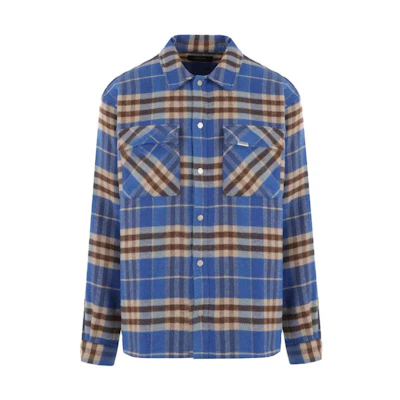 REPRESENT Blue Plaid Long Sleeve Button-Up Shirt. ML2005-109