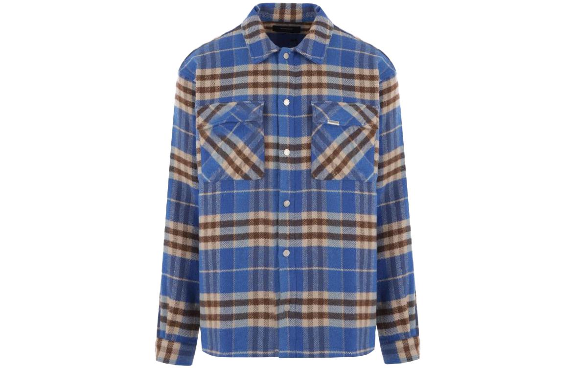 Order REPRESENT Camisa Azul de Manga Larga con Estampado Cuadros. ML2005-109