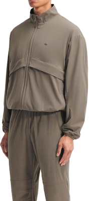 REPRESENT 棕色拉链立领宽松夹克字母印花外套。 247M109-499 Details for REPRESENT 棕色拉链立领宽松夹克字母印花外套。 247M109-499