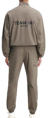 REPRESENT 棕色拉链立领宽松夹克字母印花外套。 247M109-499 Cheap REPRESENT 棕色拉链立领宽松夹克字母印花外套。 247M109-499