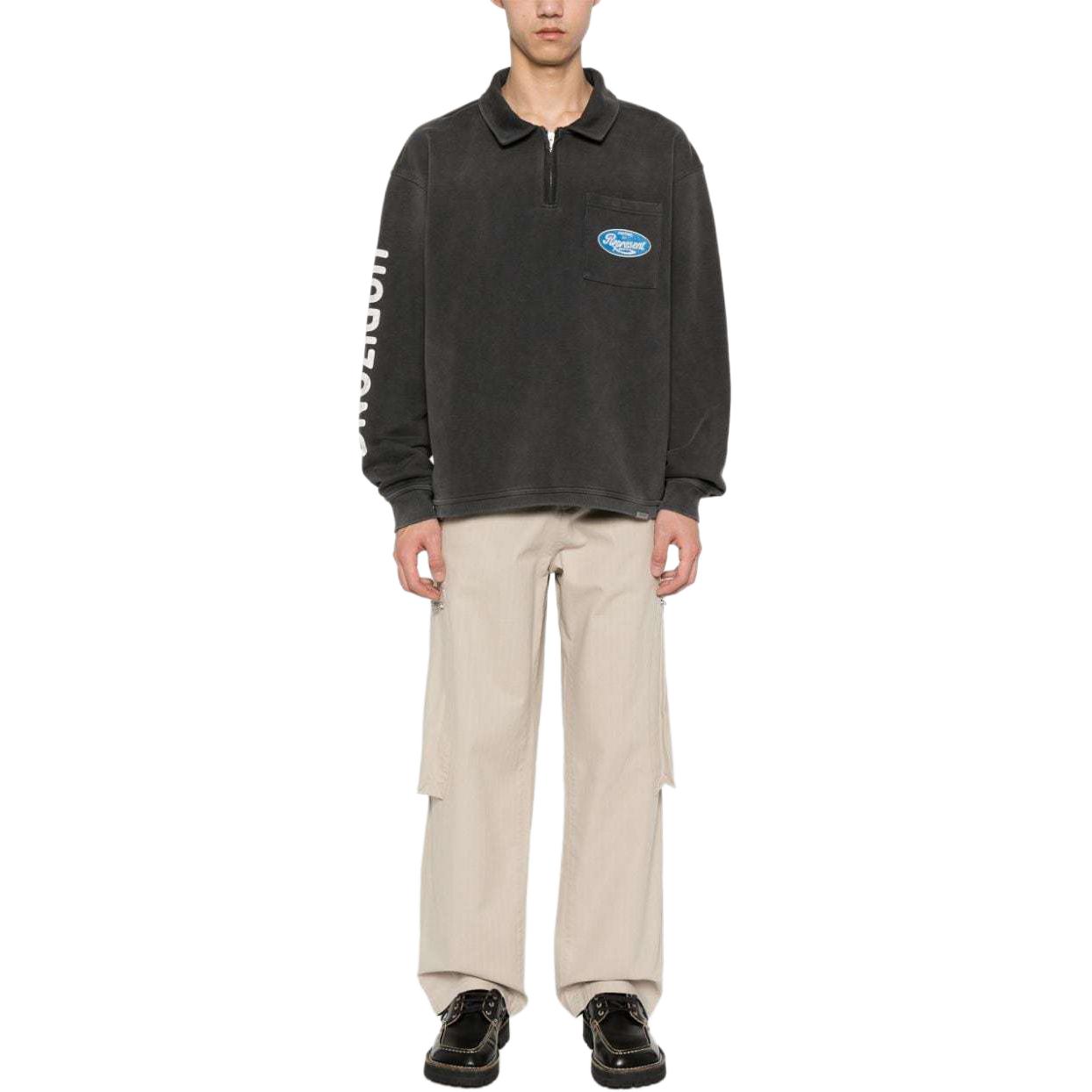 Lookbook REPRESENT 刺繍ロゴ ヘリンボーン ストレートパンツ ライトベージュ MLM510-426