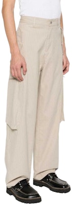 REPRESENT Embroidered Logo Herringbone Straight Pants in Light Beige. MLM510-426 Purchase REPRESENT Embroidered Logo Herringbone Straight Pants in Light Beige. MLM510-426