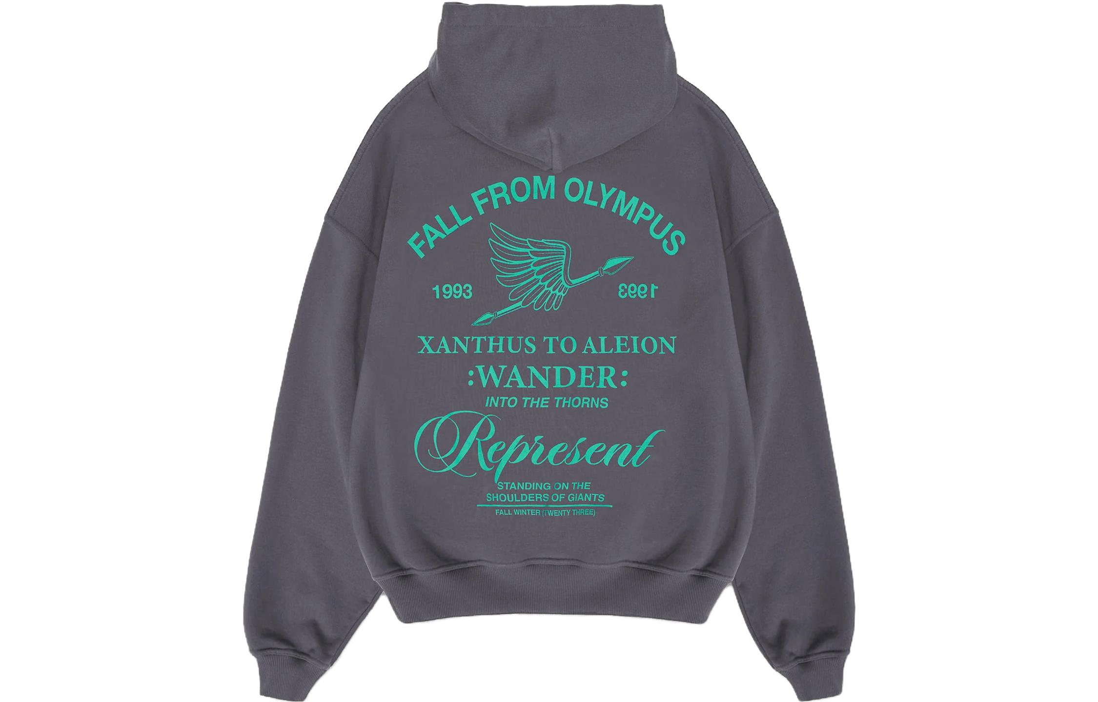 REPRESENT  Grey Letter Hoodie Long Sleeve Sweatshirt. MH4018-390 圖 3