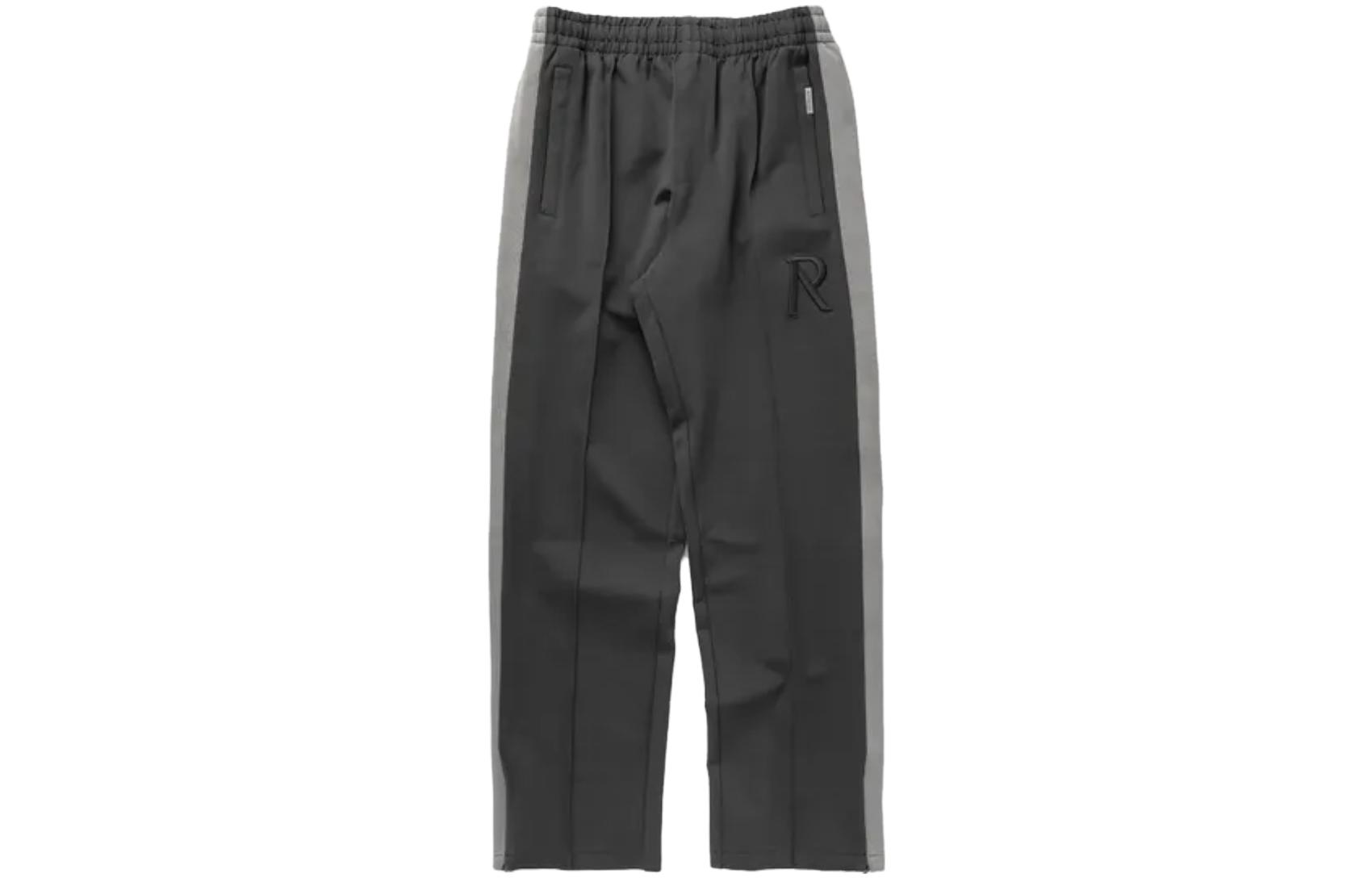 REPRESENT  Grey Mid-Waist Straight-Cut Knit Sweatpants. MT5001-396