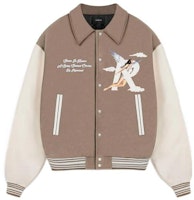 REPRESENT Letter Print Collared Jacket Light Brown. M01222-243 REPRESENT Letter Print Collared Jacket Light Brown. M01222-243