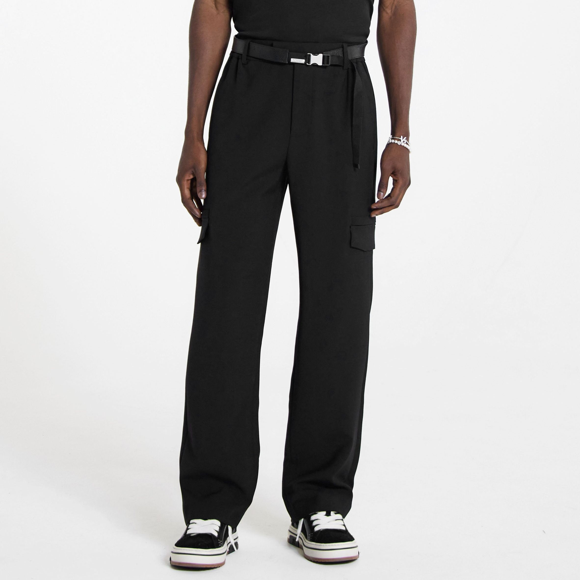 Details for REPRESENT Pantalones Casual Sueltos Ajuste Recto Color Sólido MC5006-01