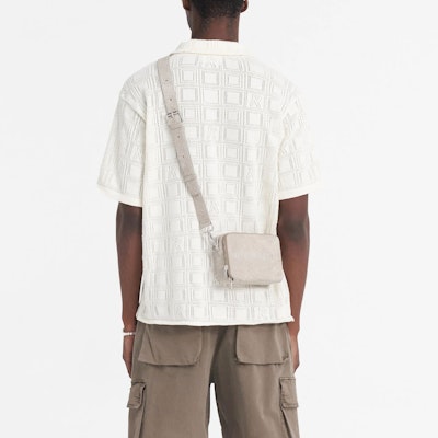 REPRESENT Pink White Lace Knit Short Sleeve Oversized Shirt MLM304-425 Shop REPRESENT Pink White Lace Knit Short Sleeve Oversized Shirt MLM304-425