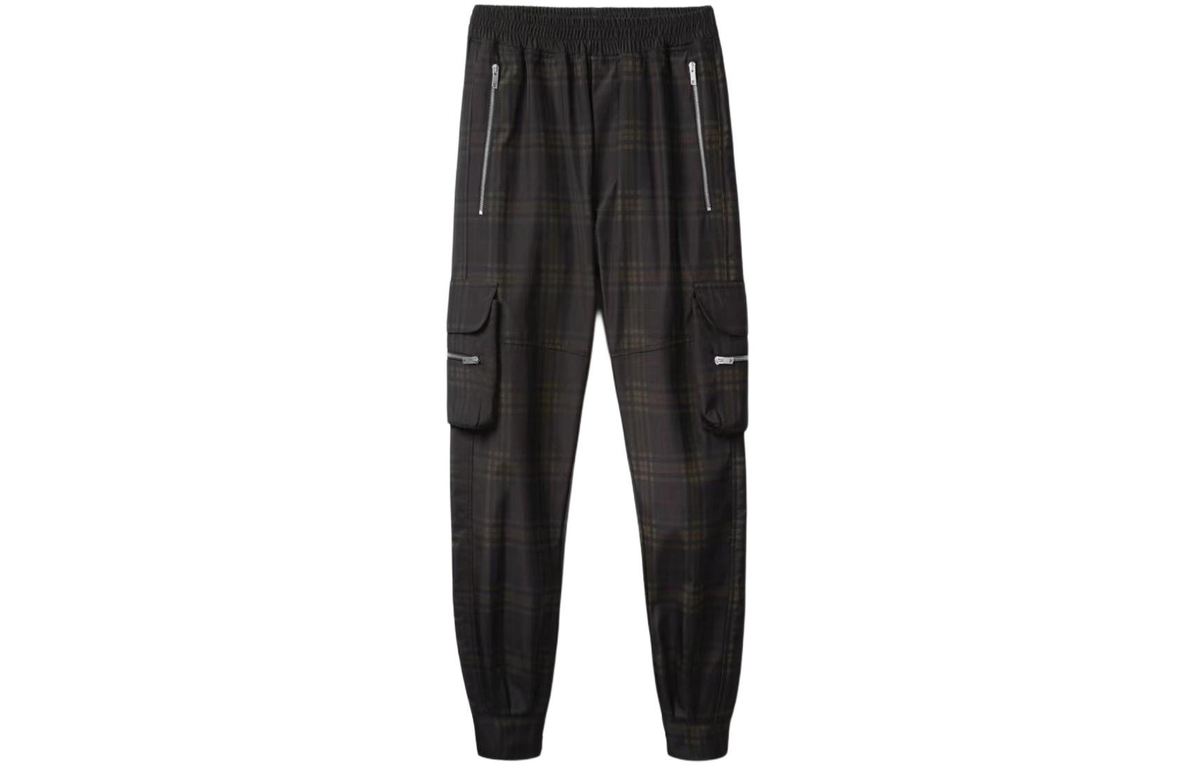 REPRESENT  Plaid Nylon Cargo Pants with Multiple Pockets M08052-016