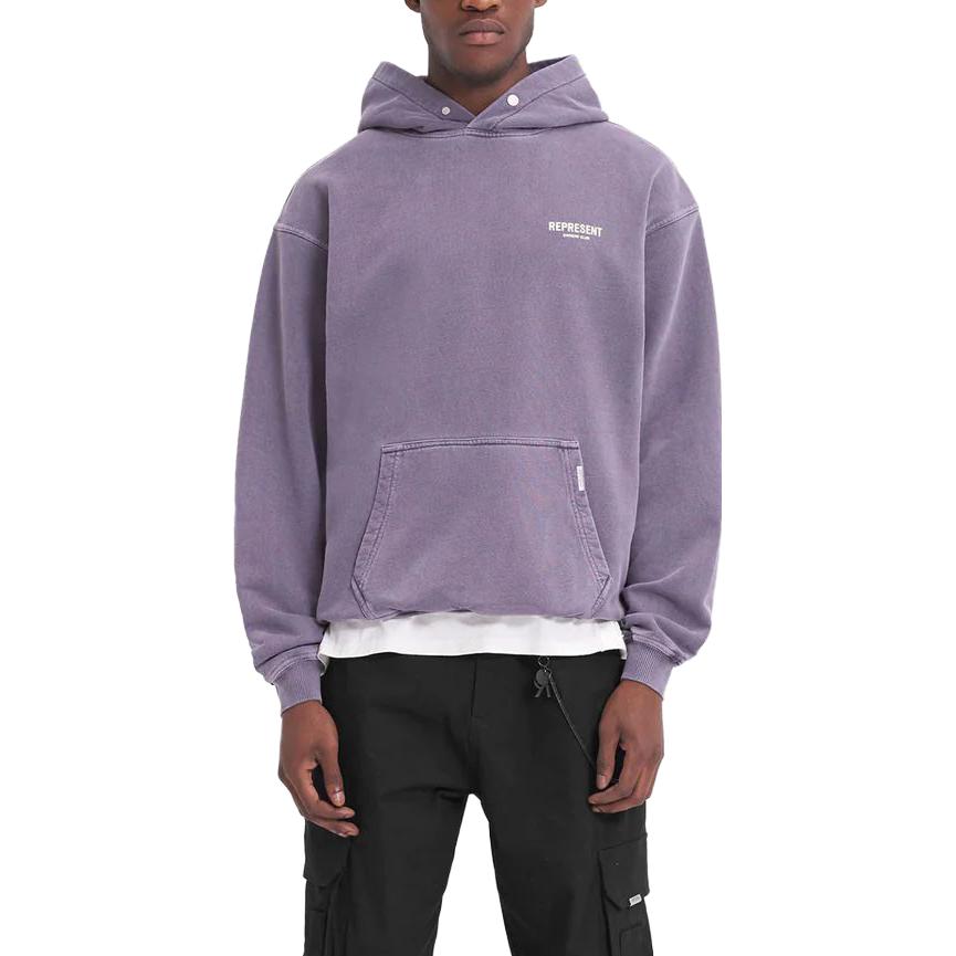 Shop REPRESENT Hoodie Ungu dengan Cetakan Huruf Lengan Panjang. MH4004-326
