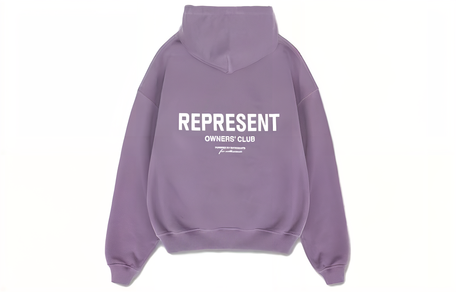 Lookbook REPRESENT パープル 無地 ジップアップ フーディー 長袖 ゆったりフィット MH4039-326