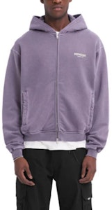 REPRESENT パープル 無地 ジップアップ フーディー 長袖 ゆったりフィット MH4039-326 Shop REPRESENT パープル 無地 ジップアップ フーディー 長袖 ゆったりフィット MH4039-326