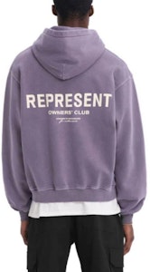 REPRESENT パープル 無地 ジップアップ フーディー 長袖 ゆったりフィット MH4039-326 Purchase REPRESENT パープル 無地 ジップアップ フーディー 長袖 ゆったりフィット MH4039-326