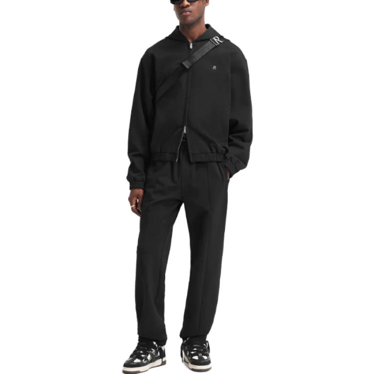 Lookbook REPRESENT スリムフィットフード付きトラックスーツジャケット ブラック MJ1005-01