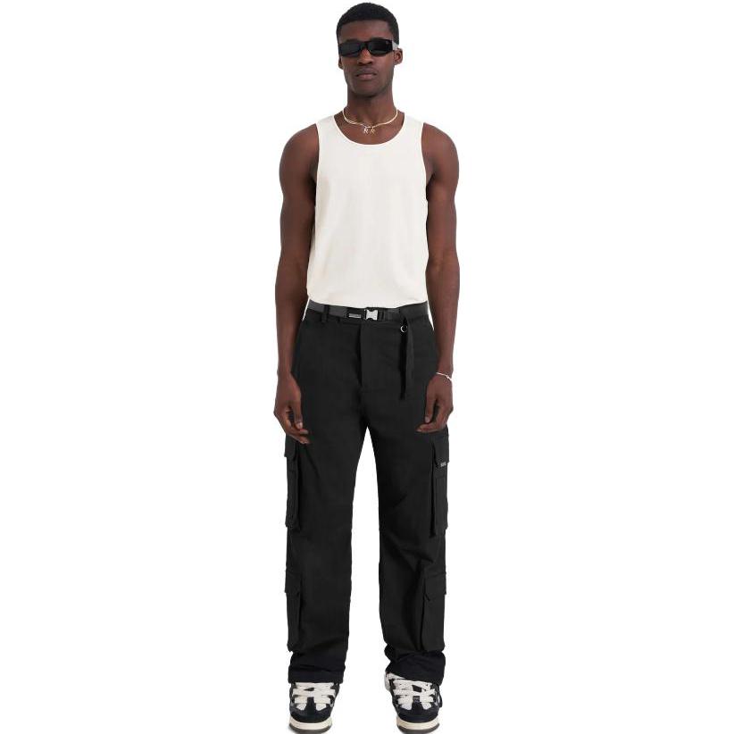 Purchase REPRESENT Pantalones Cargo Negros Sólidos Multi-Bolsillos MCR5003-01