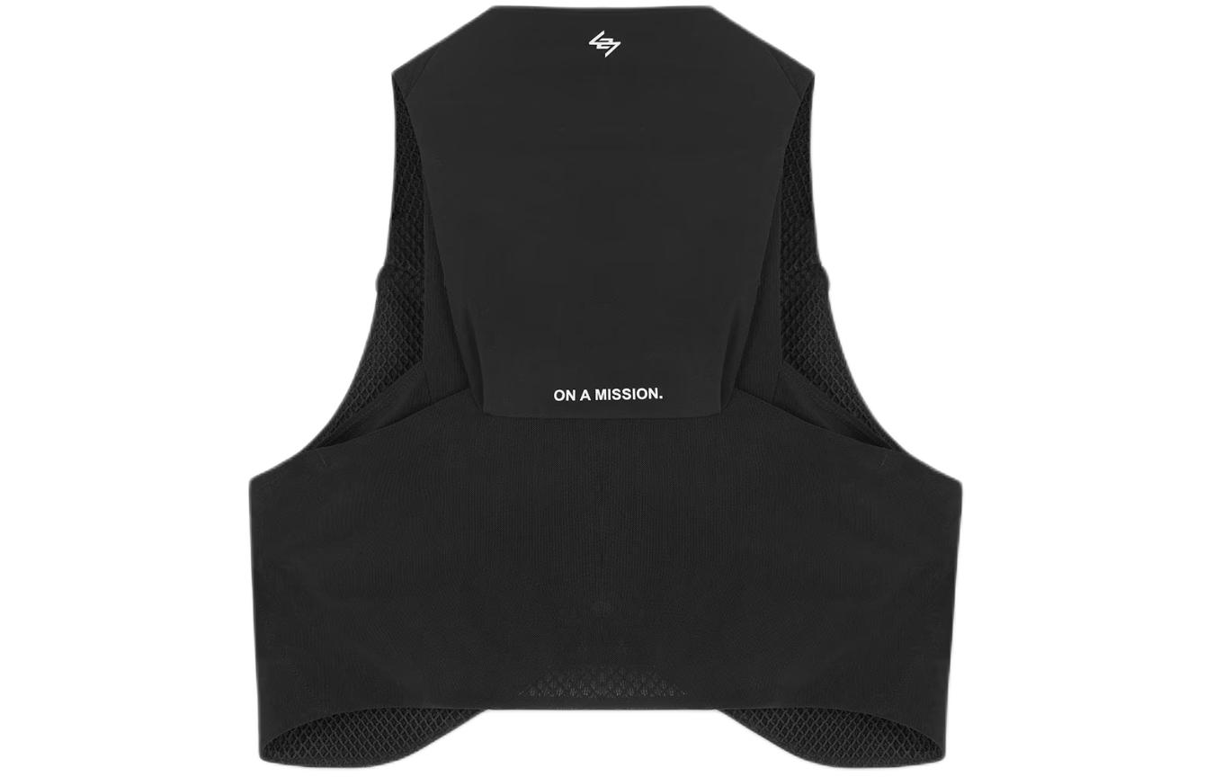 REPRESENT  Solid Black Vest with Letter Print and Buckle. 247M839-01 圖 3